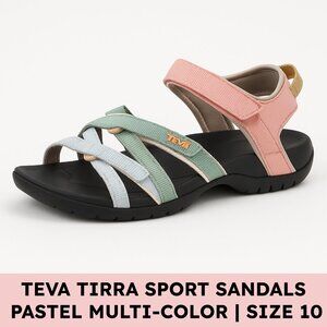 Teva Tirra Women’s Sport Sandals Adjustable Straps Pastel Multi Approx Size 10